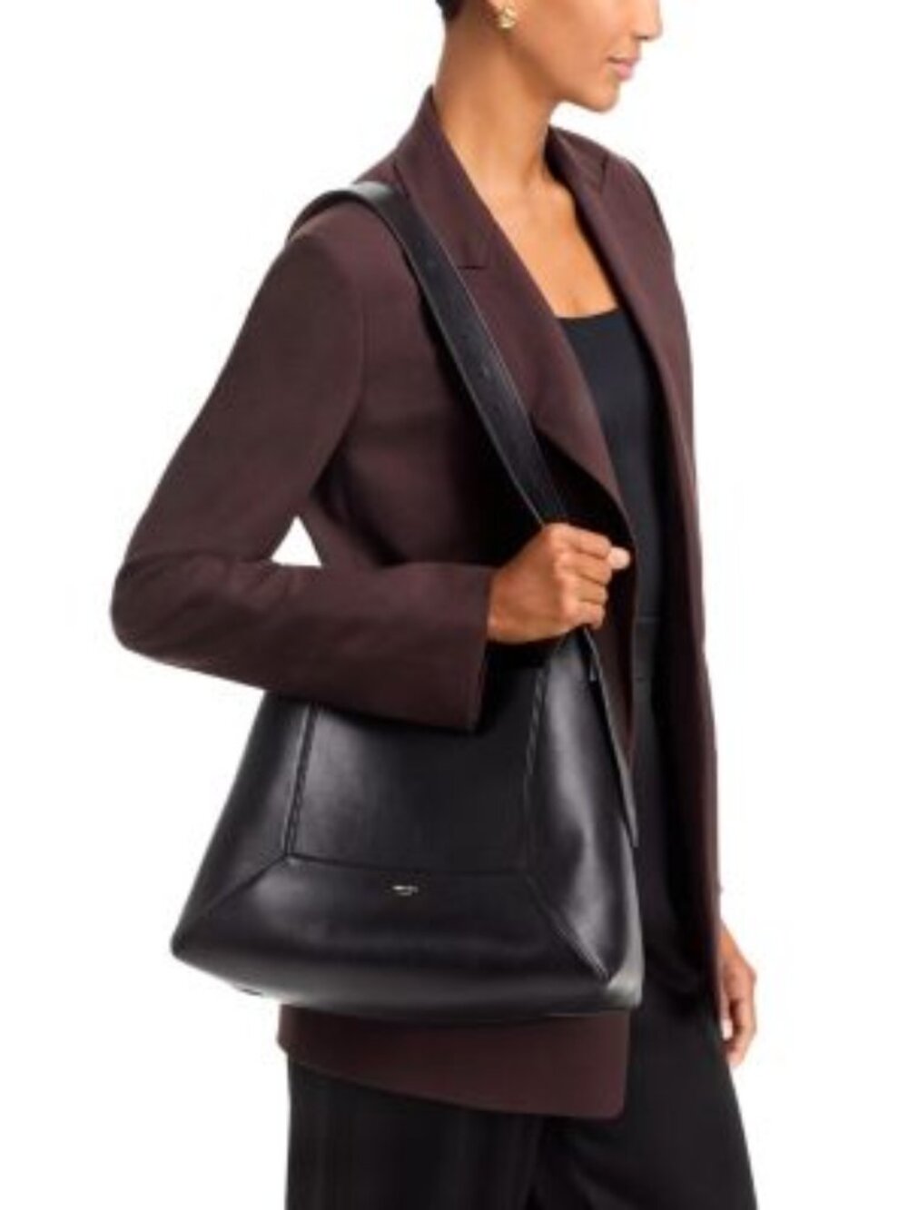 Jimmy Choo Diamond Hobo Leather Shoulder Bag
